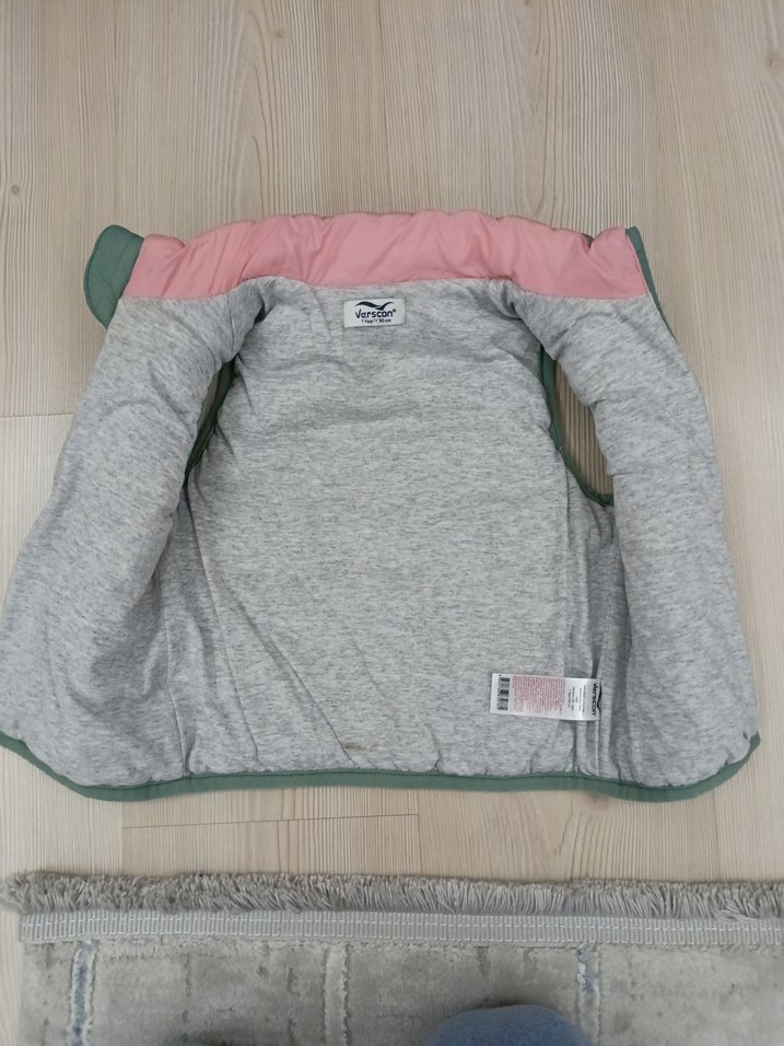 unisex Çocuk Yeşil Yumuşak Fermuarlı Yelek - Görsel 3