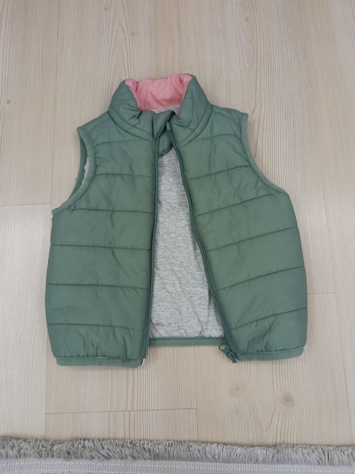 unisex Çocuk Yeşil Yumuşak Fermuarlı Yelek - Görsel 5