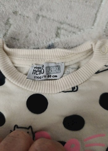 Kız Çocuk Gri Baskılı Sweatshirt - Görsel 5