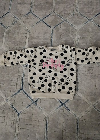 Kız Çocuk Gri Baskılı Sweatshirt - Görsel 8