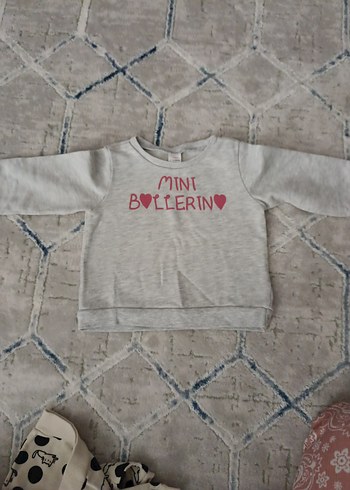 Kız Çocuk Gri Baskılı Sweatshirt - Görsel 10