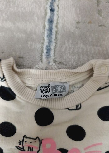 Kız Çocuk Gri Baskılı Sweatshirt - Görsel 9