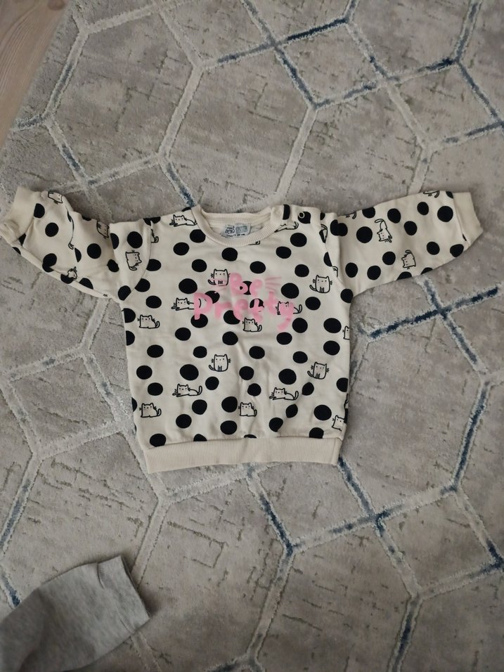 Kız Çocuk Gri Baskılı Sweatshirt - Görsel 4