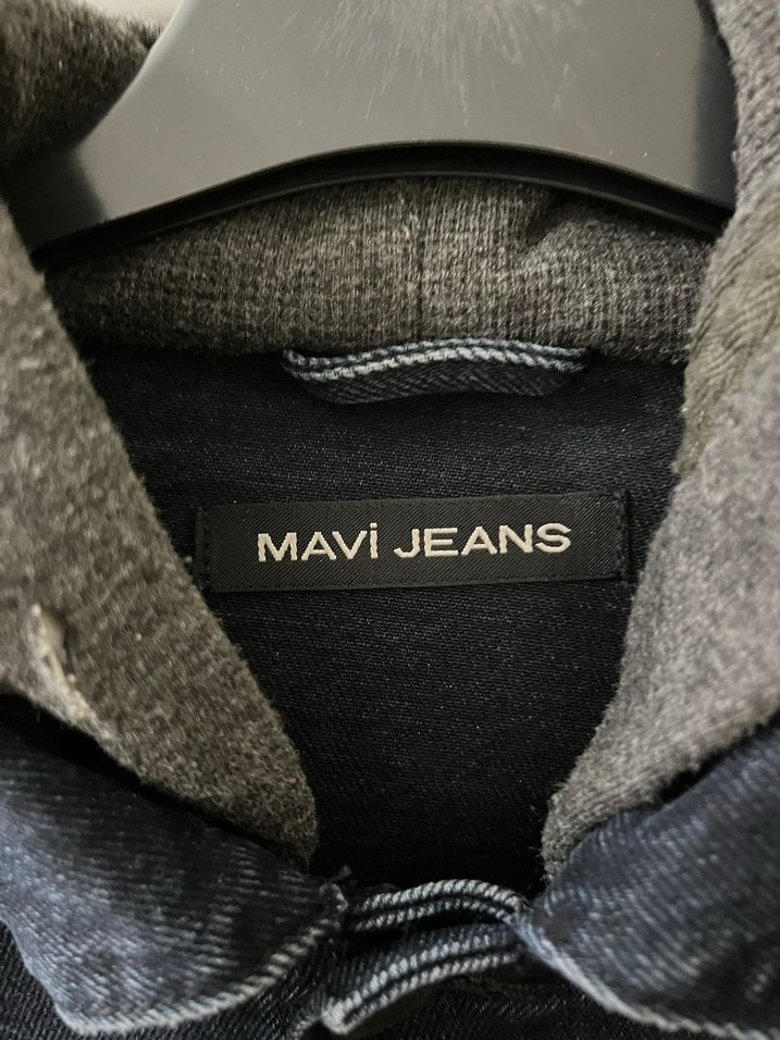 Siyah erkek Kot Ceket Kapüşonlu - Görsel 3