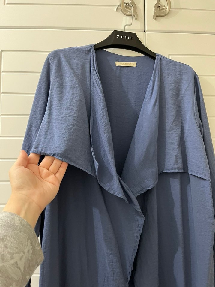 Hanzade marka mavi hırka - Görsel 2