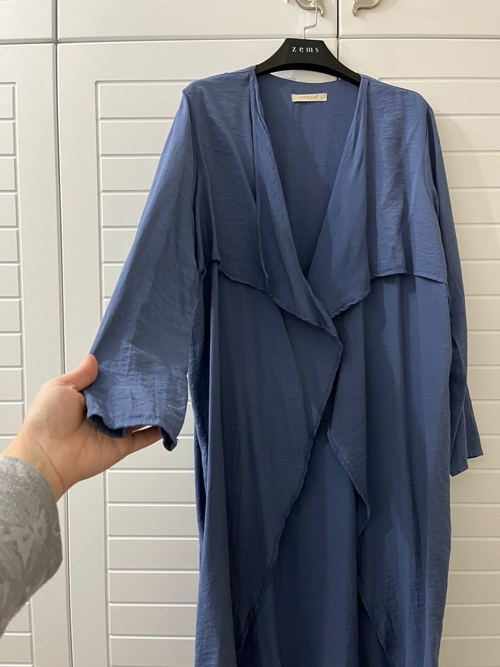 Hanzade marka mavi hırka - Görsel 4