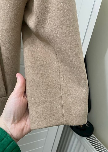 Olcay marka Kürk Yakalı Bej yün Kaban - Görsel 7