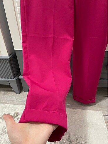 40 Beden pembe Renk Nurcan çetin fuşya krep pantolon