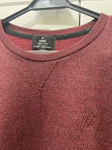 m Beden bordo Renk Mavi jeans örme kazak