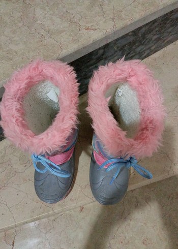 Diğer Peluş Detaylı Pembe Kız Çocuk Botu