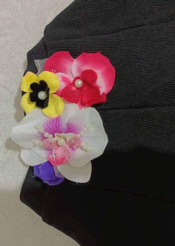 Çiçekli ve Dantelli Renkli Kız Etekleri - Görsel 10