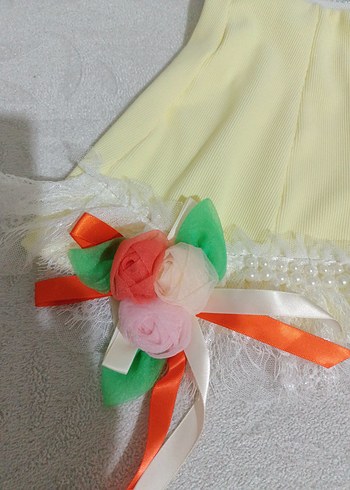 Çiçekli ve Dantelli Renkli Kız Etekleri - Görsel 7