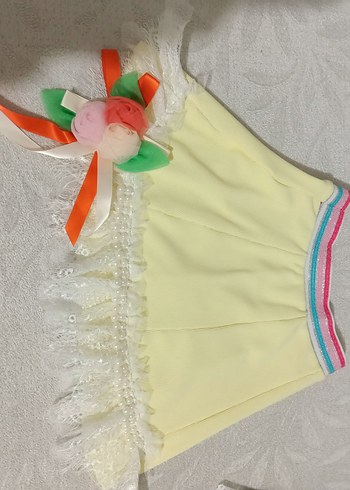 Çiçekli ve Dantelli Renkli Kız Etekleri - Görsel 2