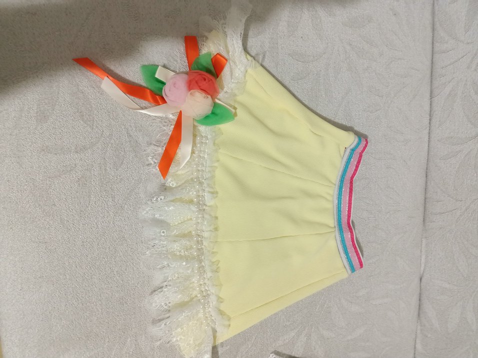 Çiçekli ve Dantelli Renkli Kız Etekleri - Görsel 2