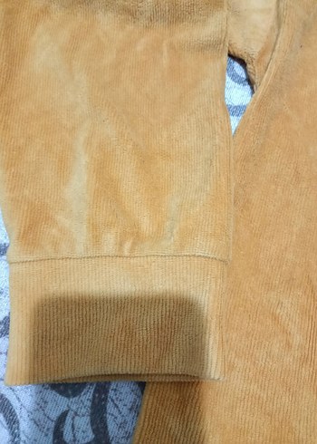 Sarı Kapüşonlu Kadın Sweatshirt - Görsel 2