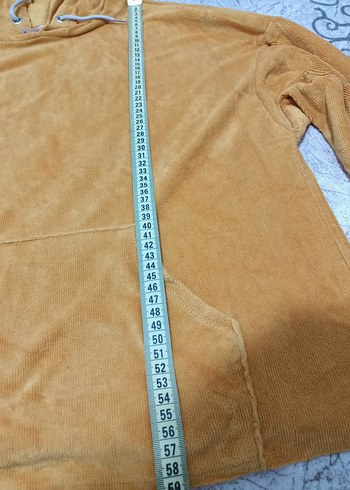 Sarı Kapüşonlu Kadın Sweatshirt - Görsel 5