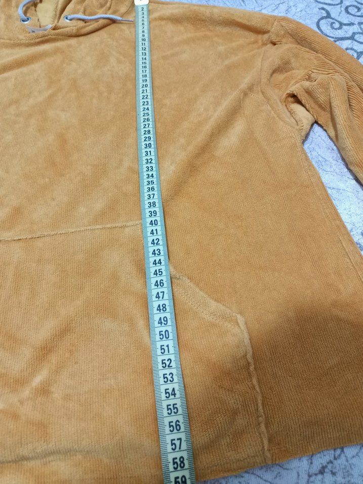 Sarı Kapüşonlu Kadın Sweatshirt - Görsel 5