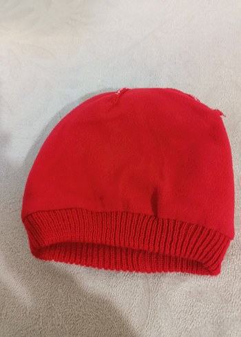 Kırmızı Puantiyeli Minnie Nakışlı Çocuk Bere - Görsel 3