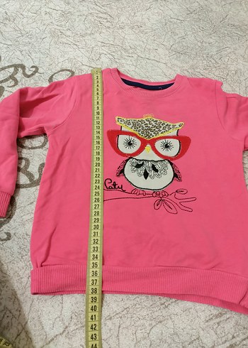 Kız Çocuk Pembe Baskılı Sweatshirt - Görsel 2