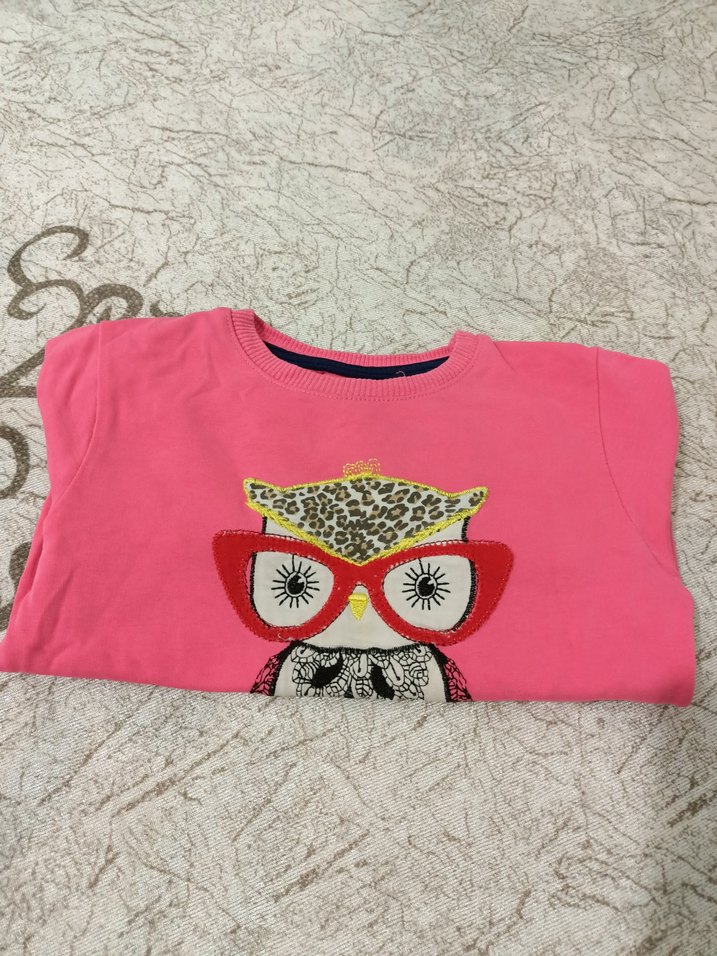 Kız Çocuk Pembe Baskılı Sweatshirt - Görsel 5