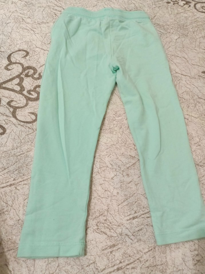 Kız Çocuk Turkuaz Rahat Kesim Pantolon - Görsel 2