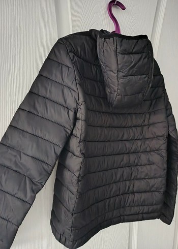 Siyah Fermuarlı Kadın Kışlık Ceket şişme mont - Görsel 2