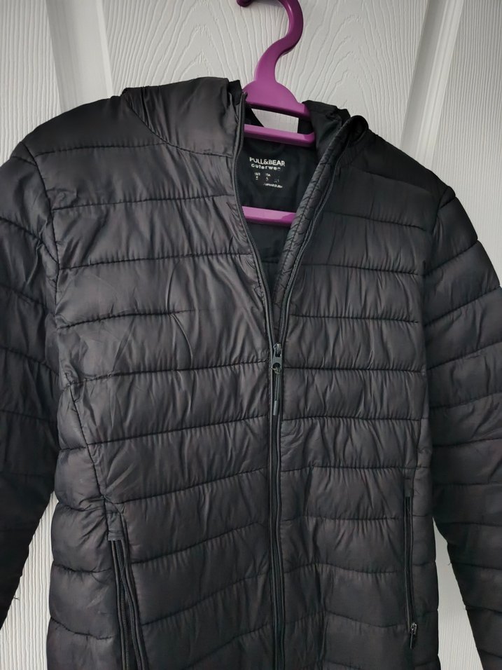 Siyah Fermuarlı Kadın Kışlık Ceket şişme mont - Görsel 3