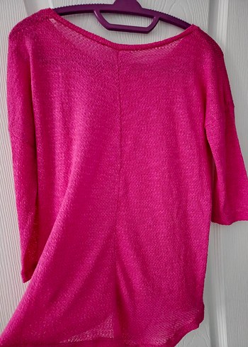 Pembe Örgü Kadın Salaş Triko - Görsel 2