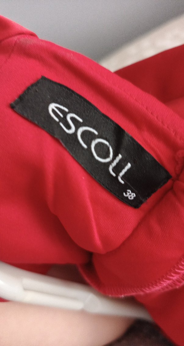 Kırmızı Drapeli askılı Uzun Abiye Elbise - Görsel 4