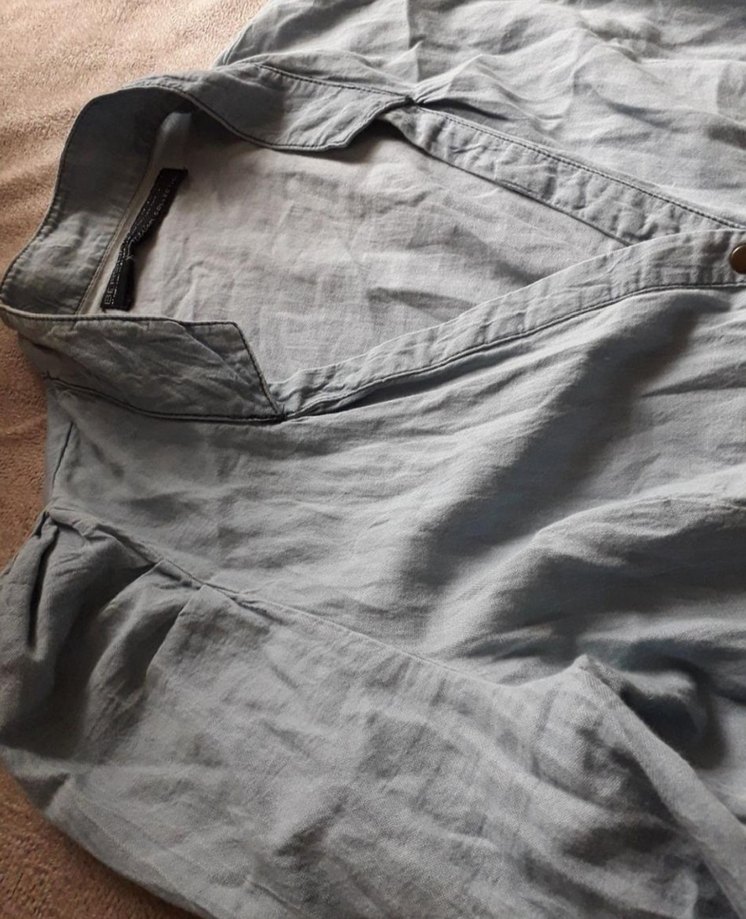 Gri Denim Kadın Gömlek Uzun Kollu - Görsel 4