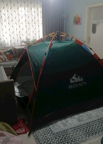 MOUNTY Baskılı Koyu Yeşil Kamp Çadırı