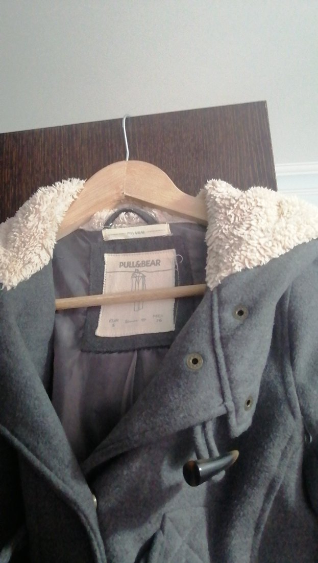 Gri Düğmeli Midi Kadın Ceket - Görsel 3