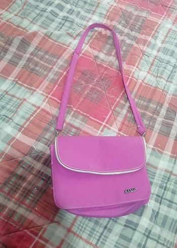 Pembe Fermuarlı Kadın Omuz Çantası