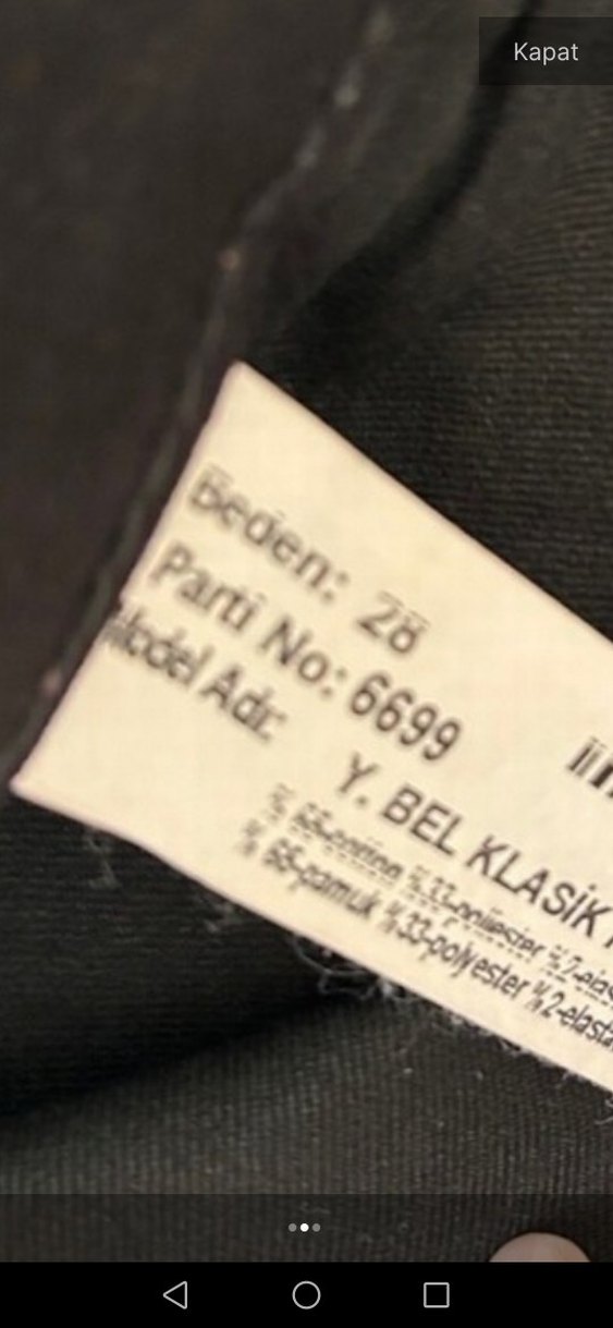 Siyah Regular Fit Midi Kot Pantolon - Görsel 2