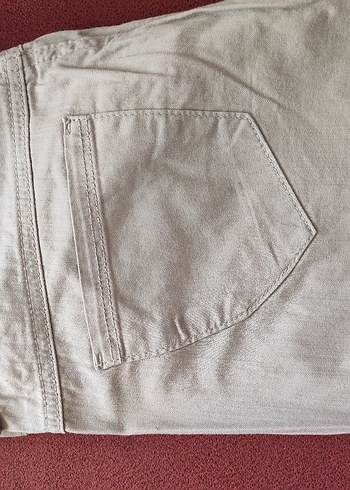 ADL Gri Regular Fit Kadın Keten Pantolon - Görsel 9