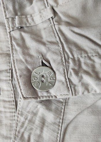 ADL Gri Regular Fit Kadın Keten Pantolon - Görsel 13