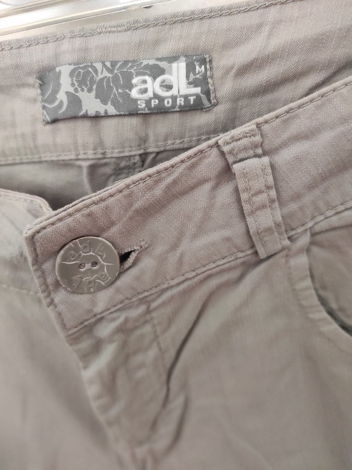 ADL Gri Regular Fit Kadın Keten Pantolon - Görsel 2