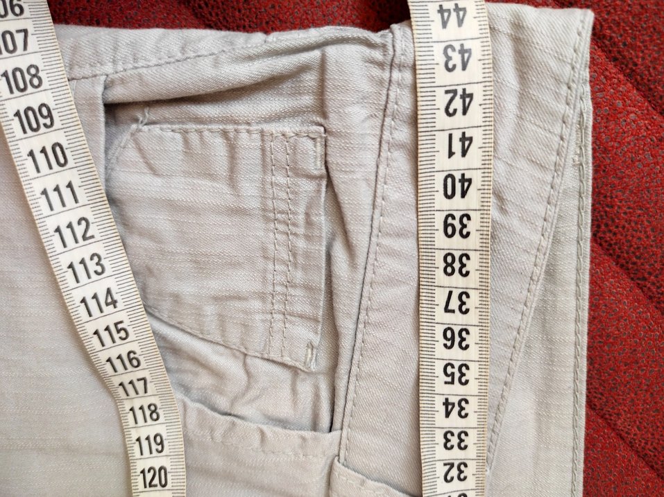 ADL Gri Regular Fit Kadın Keten Pantolon - Görsel 4