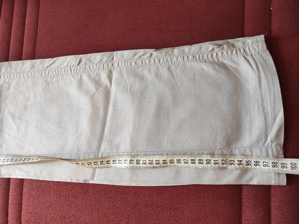 ADL Gri Regular Fit Kadın Keten Pantolon - Görsel 5