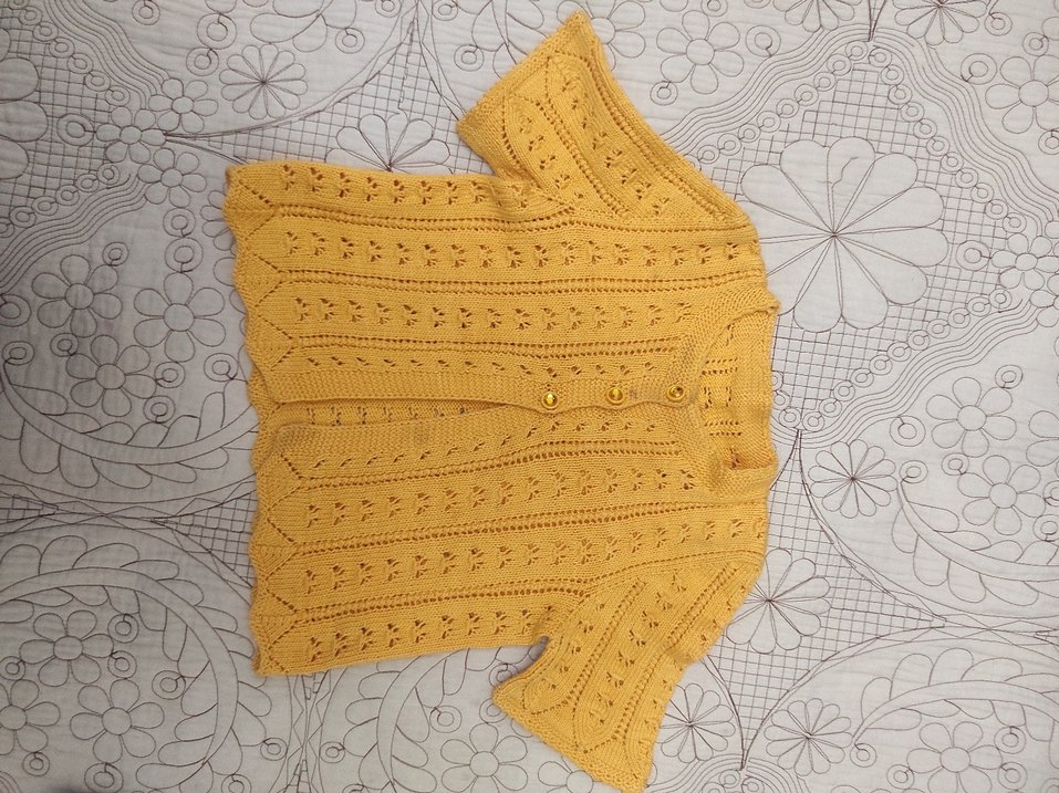 3-6 yaş el örgüsü hırka - Görsel 3