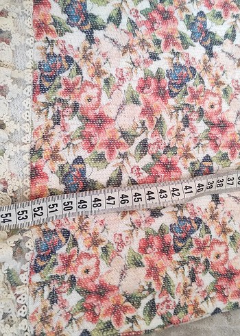 Çiçek Desenli Kız Tişörtü Dantel Detaylı - Görsel 9