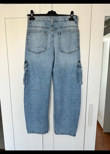 13-14 Yaş Beden Erkek çocuk Açık Mavi Bol Kesim baggy fit Kot Pantolon