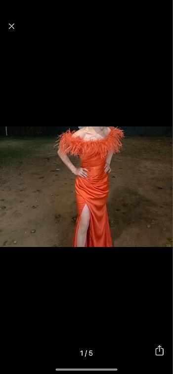 For costume marka 34 beden turuncu abiye