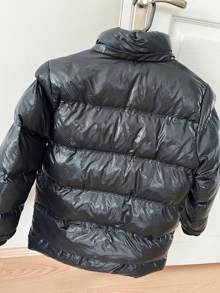 Siyah Fermuarlı Erkek Çocuk Mont şişme mont içi yünlü - Görsel 4