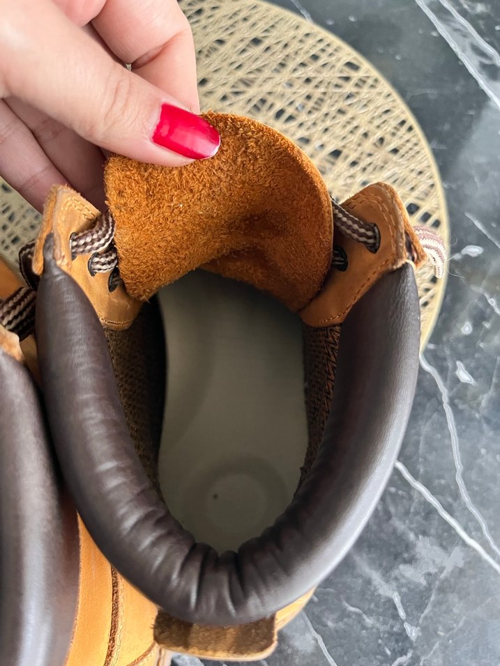 Kadın Kahverengi Süet Dolgu  Bağcıklı Bot erkekler içinde uygund - Görsel 4