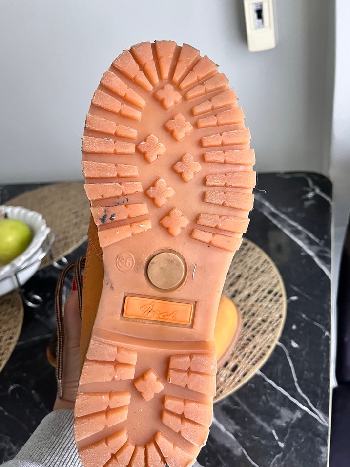 Kadın Kahverengi Süet Dolgu  Bağcıklı Bot erkekler içinde uygund - Görsel 3