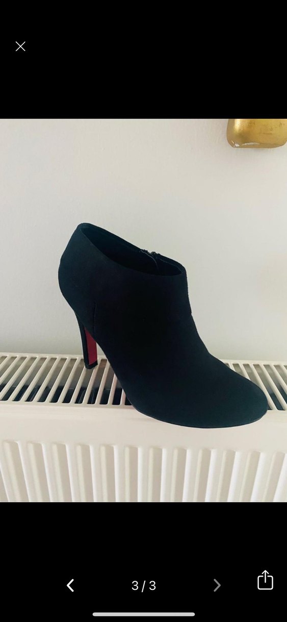 Siyah Stiletto Topuklu Kadın Bot - Görsel 3