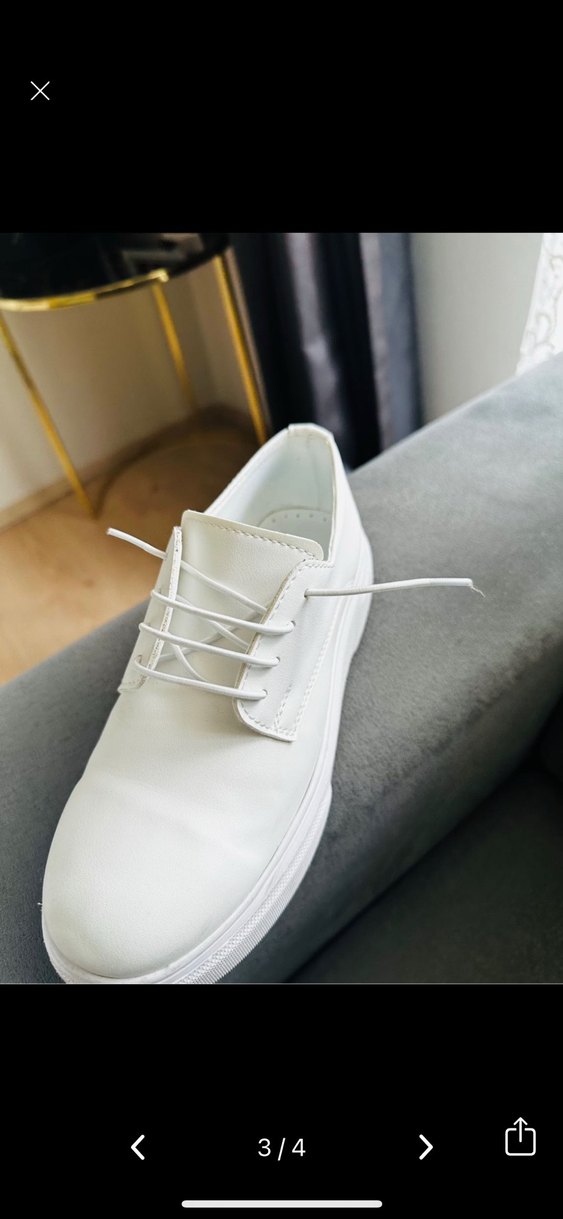 Beyaz Minimalist Kadın Spor Ayakkabı - Görsel 3