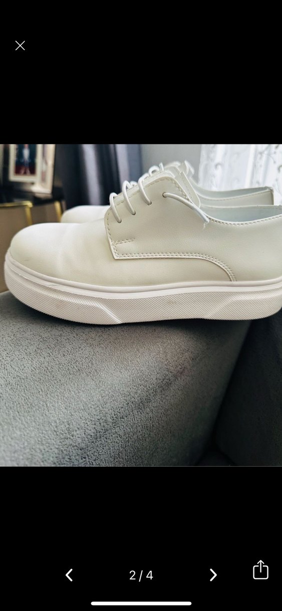 Beyaz Minimalist Kadın Spor Ayakkabı - Görsel 2