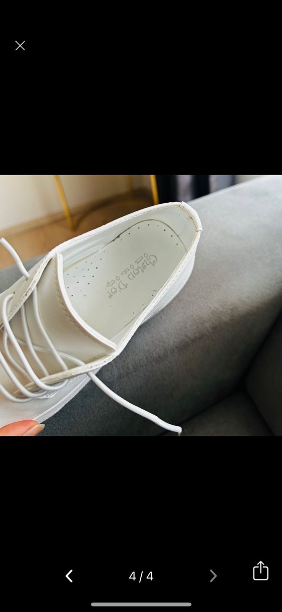 Beyaz Minimalist Kadın Spor Ayakkabı - Görsel 4